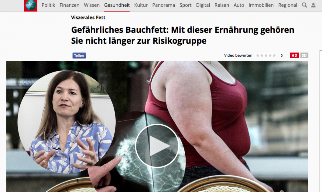 Gefährliches Bauchfett Focus Interview Ernährungsberaterin Kikisch